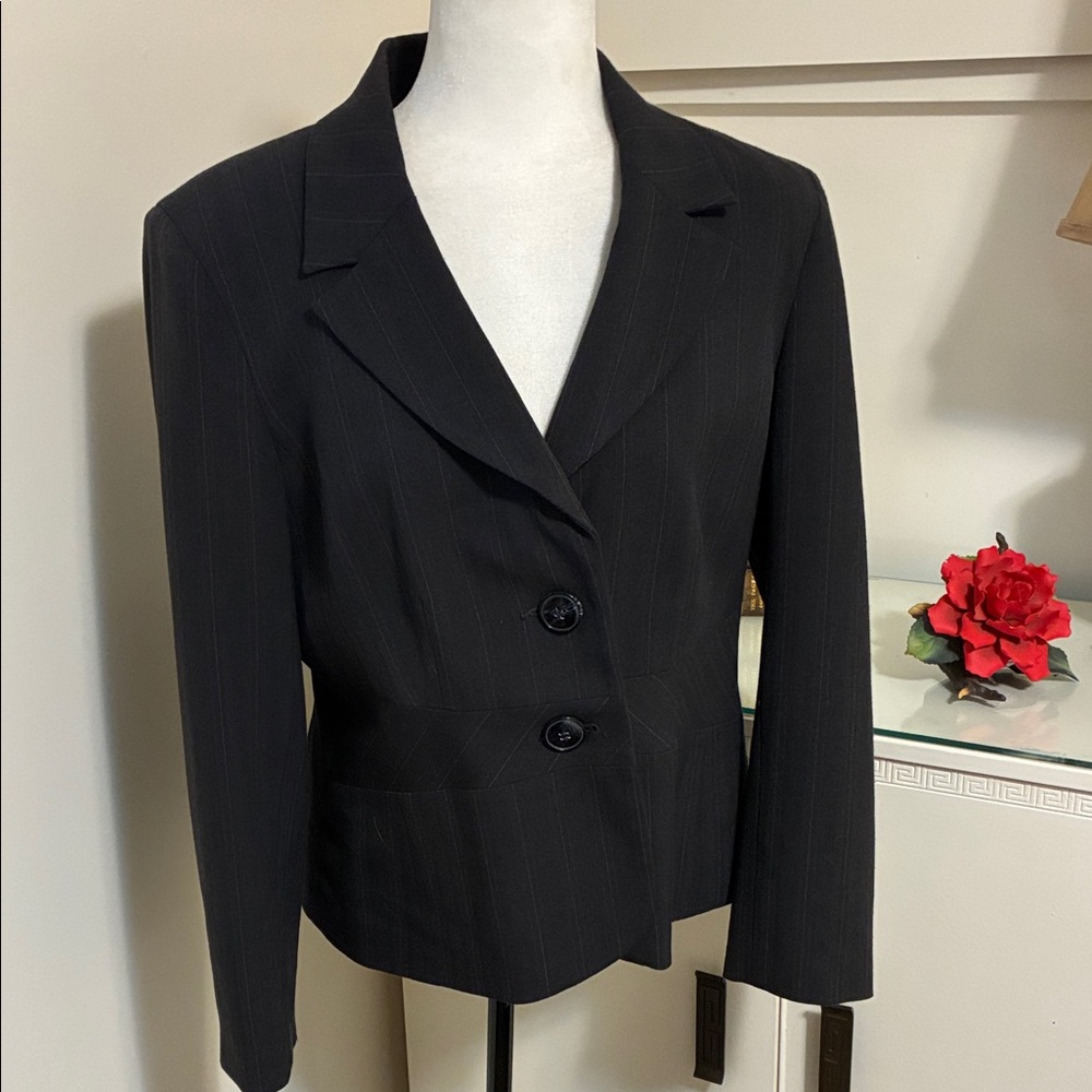 Black Pinstripe Women's Blazer Size 12